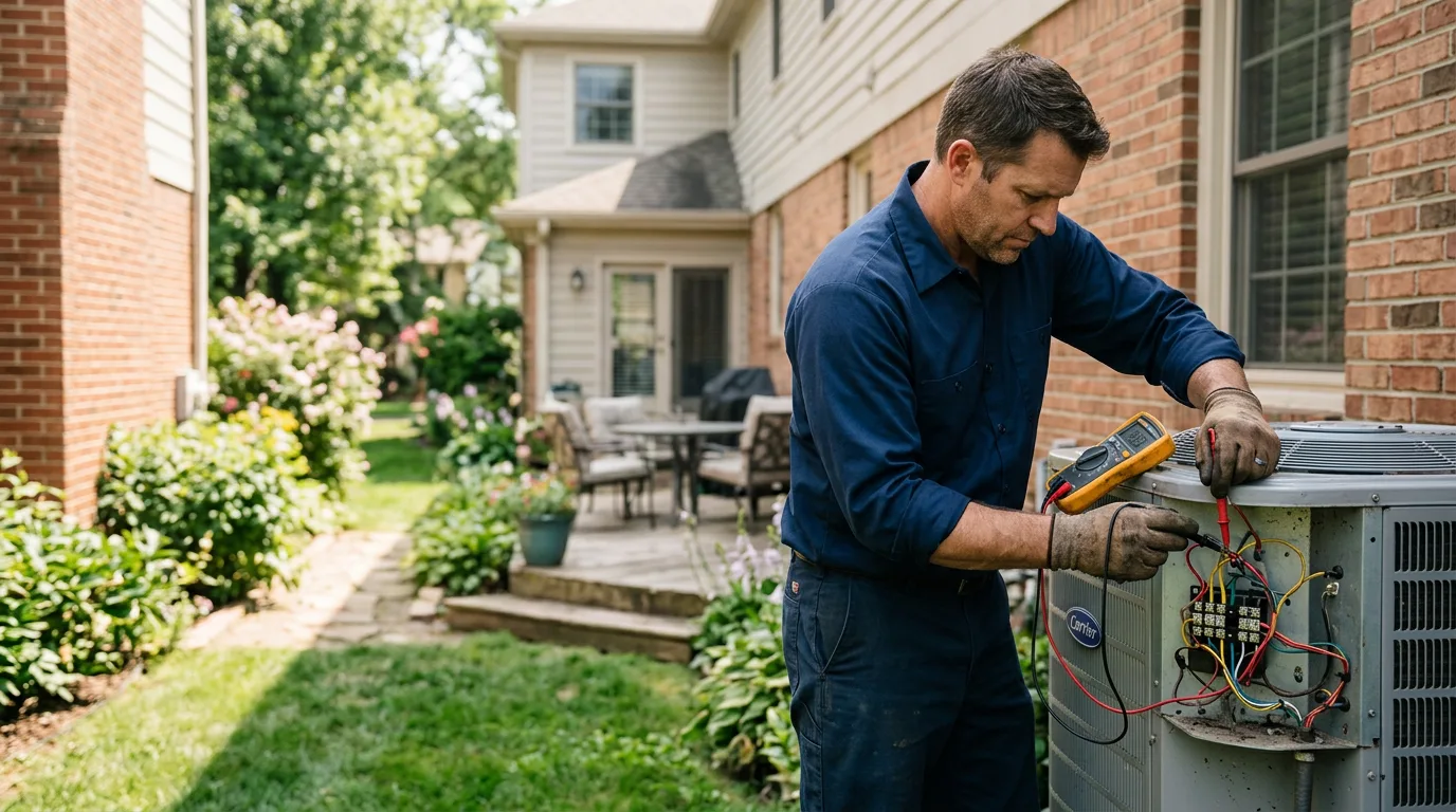 HVAC technician working near Carlsbad, CA
